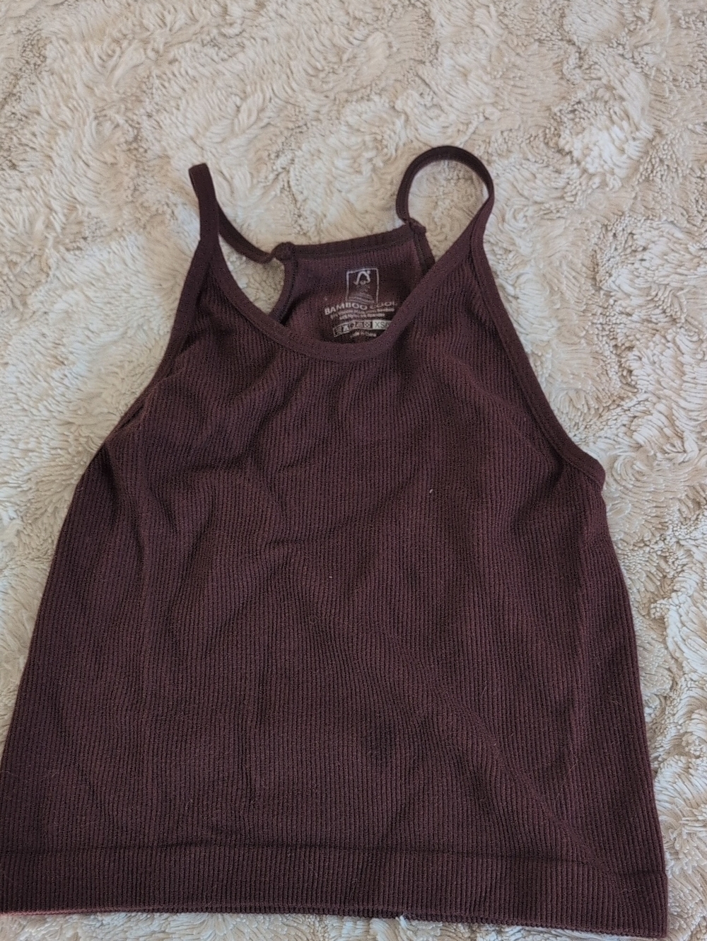 Women’s Ribbed Tank Top - Deep Chocolate Brown